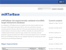 Tablet Screenshot of mirtarbase.mbc.nctu.edu.tw